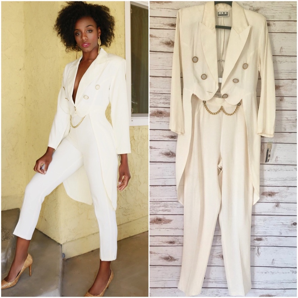 SOLD! Vintage Ivory Tuxedo Set